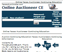 texasauctionce.com Website